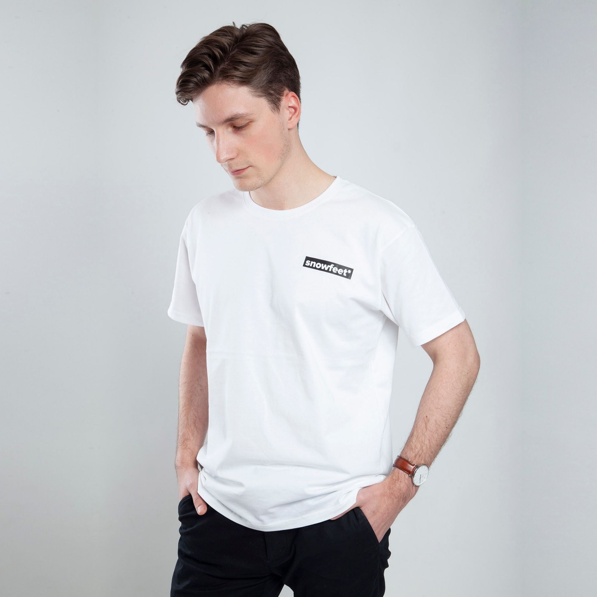 Short Sleeve Snowfeet Logo T-Shirt White