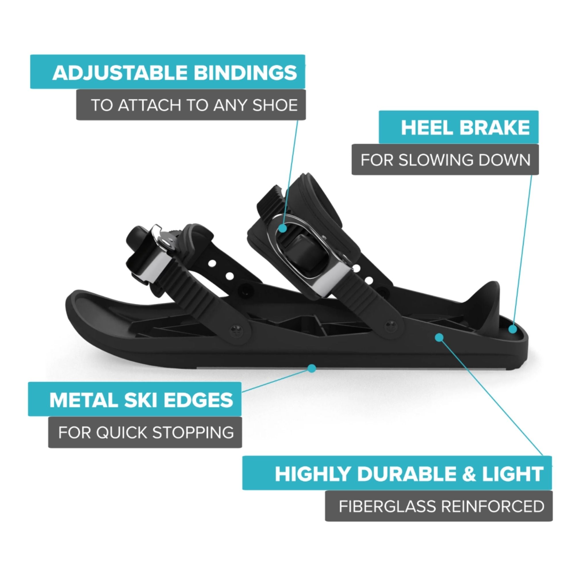 snowfeet mini ski skates for snow snowskates short ski 