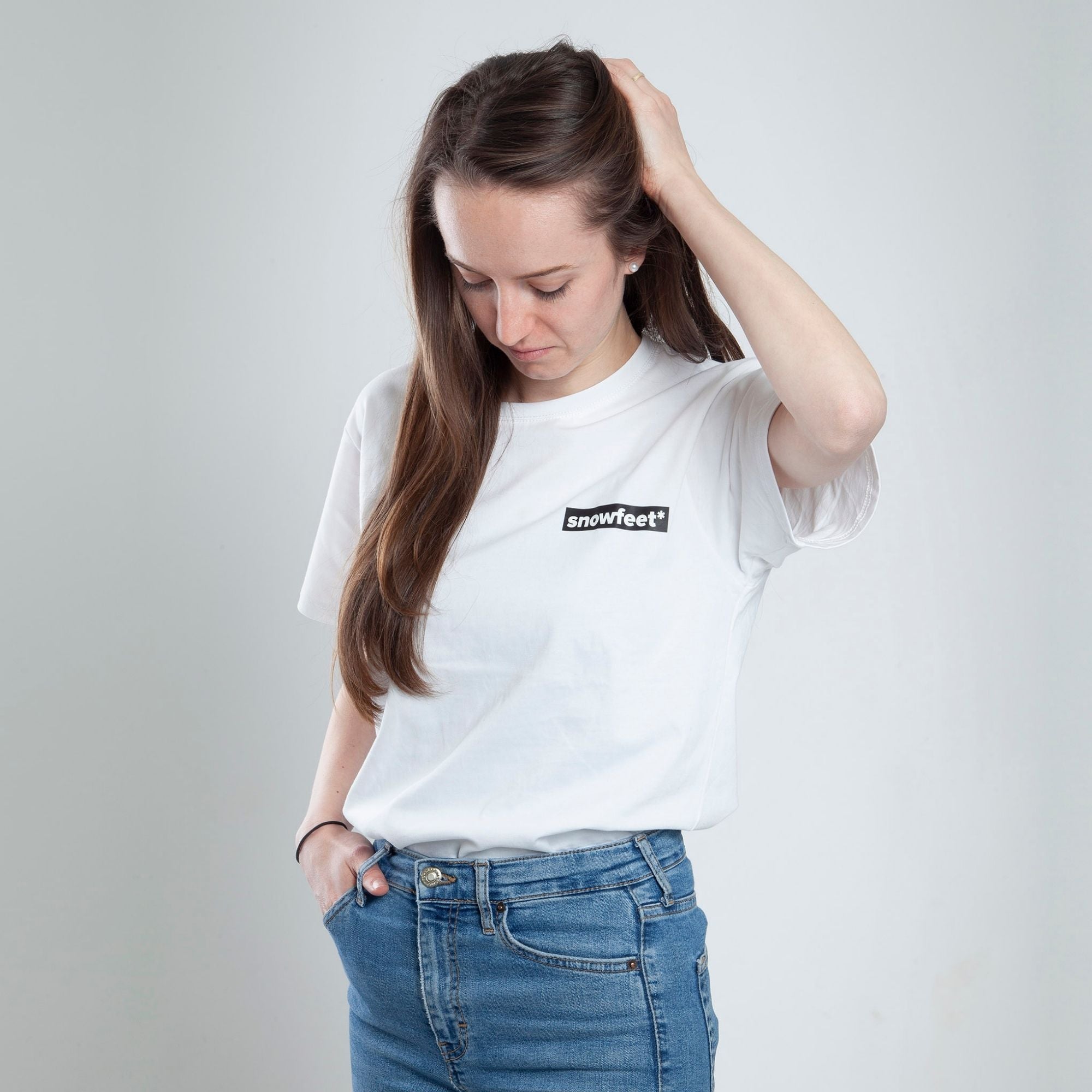 Short Sleeve Snowfeet Logo T-Shirt White