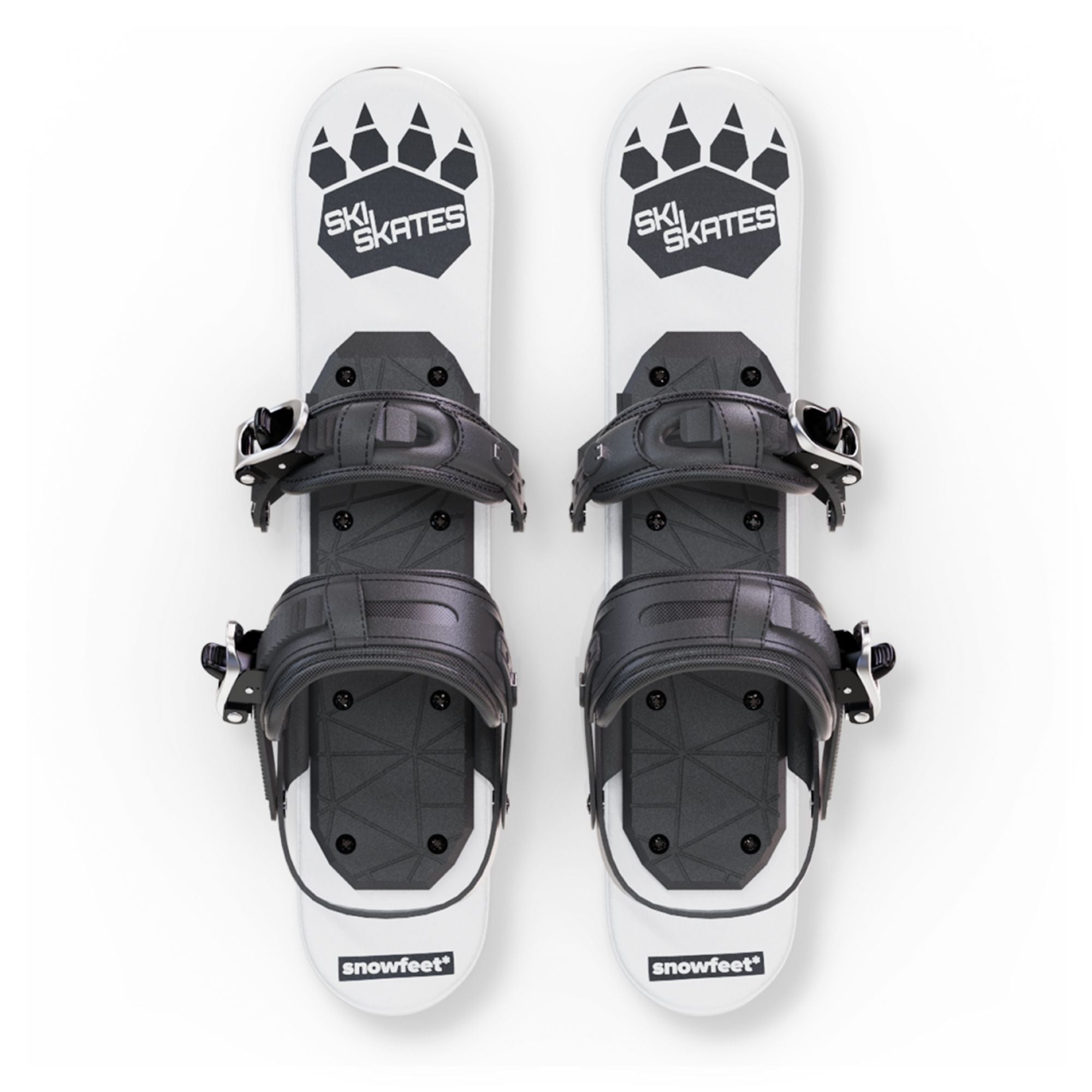 skiskates snowfeet miniski shortski shortestski snowboard boots bindings