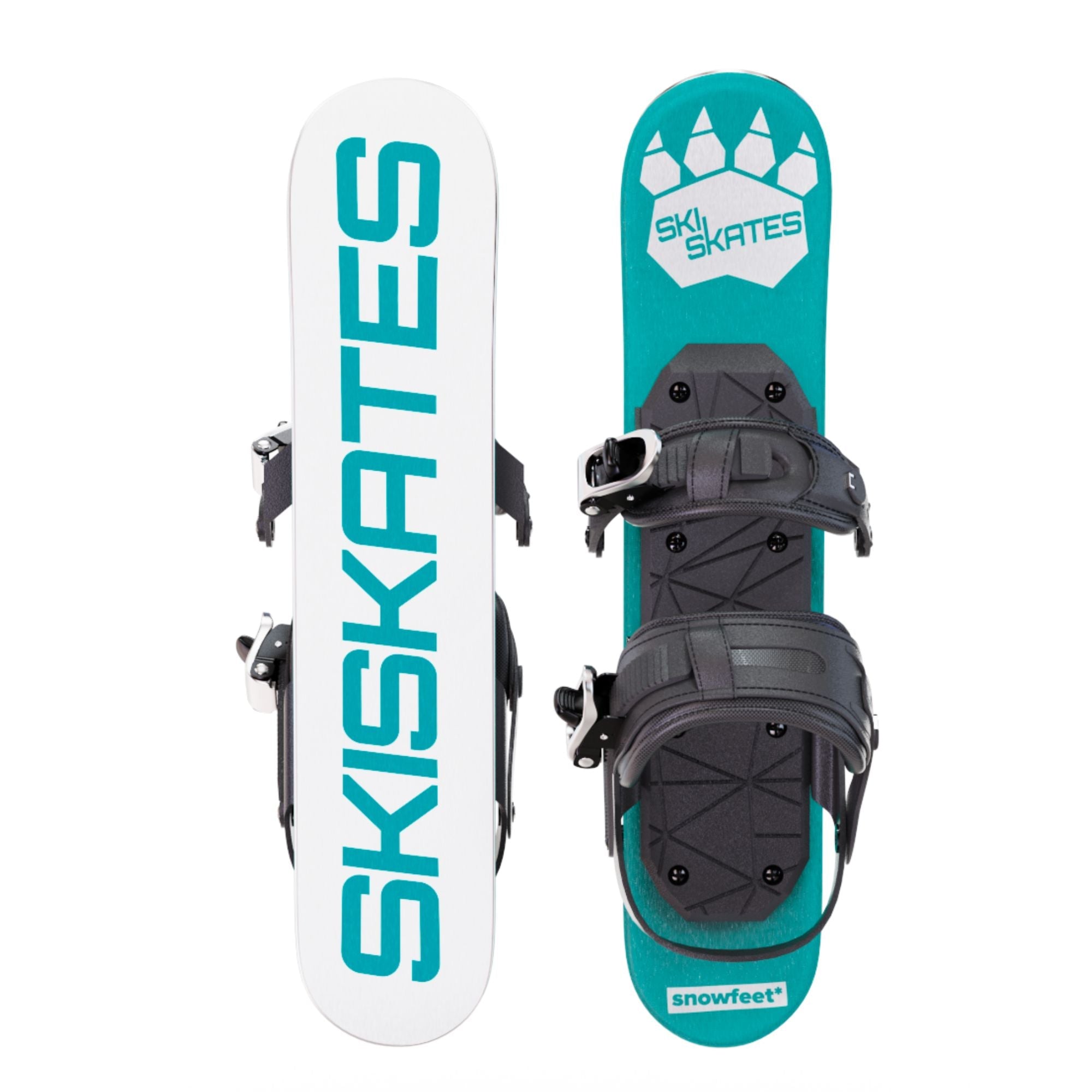 skiskates snowfeet miniski shortski shortestski snowboard boots bindings